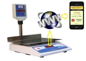Internet enabled weighing systems  or scales