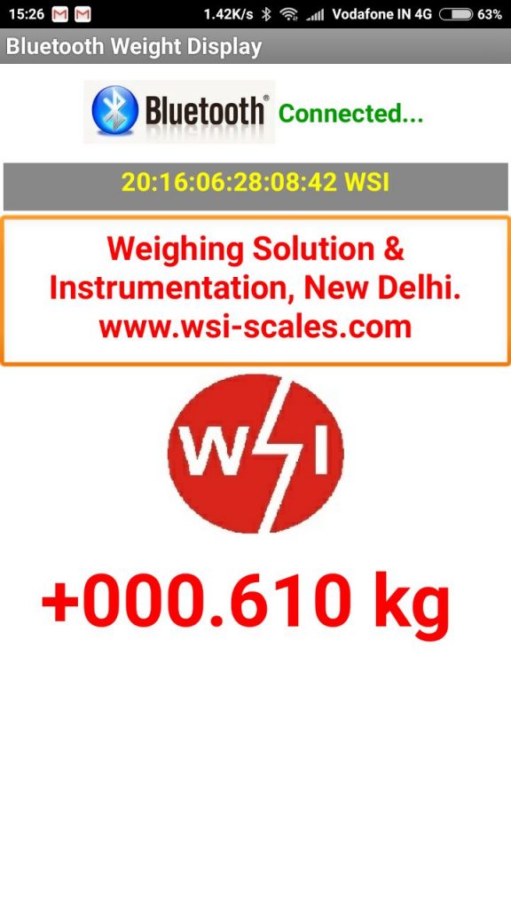 Bluetooth weighing systems