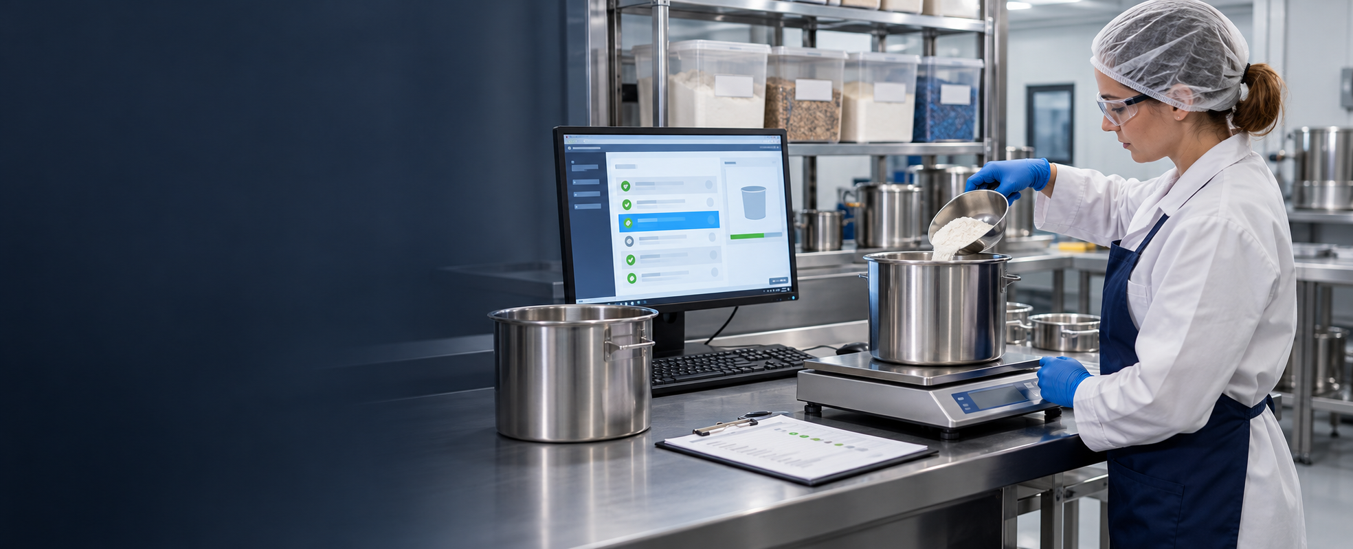 Manual PC based batching and dosing software for recipe execution