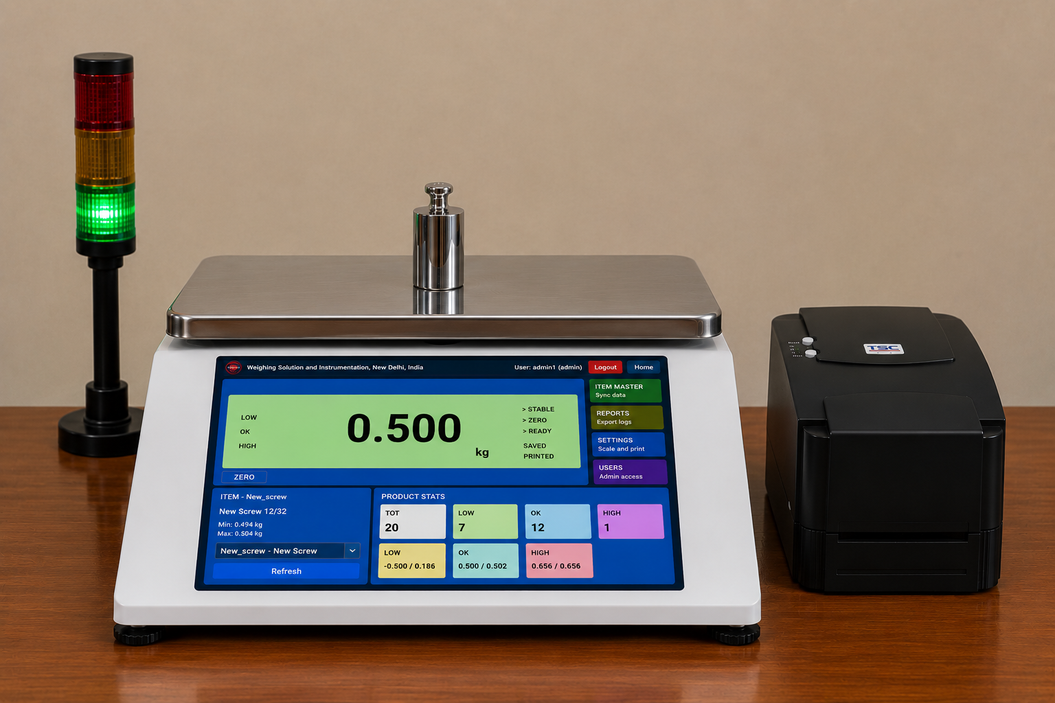 WSI TouchCheck networked touch screen check weighing system